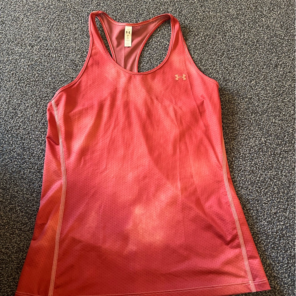 Red tie dye tank top